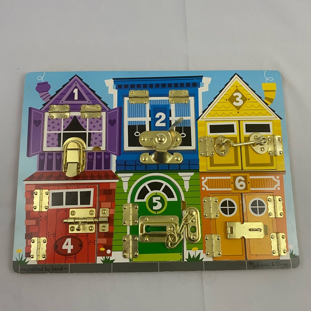 Melissa and Doug Hand Crafted Latches Board Ages 3+